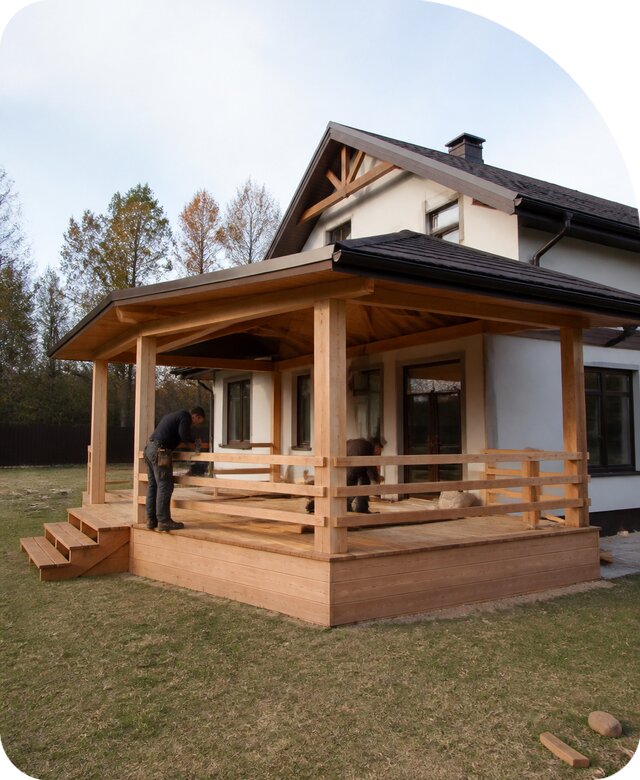 Деревянная пристройка к дому в Изобильном от 77910 р. | РадиДОМА-Збл